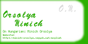 orsolya minich business card